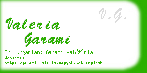 valeria garami business card